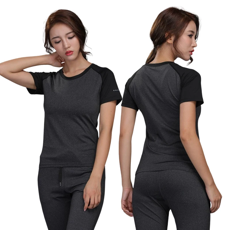 New Women's Sportswear For Yoga Sets Jogging Clothes Gym Workout Fitness Training Sports T-Shirts Running Pants Leggings Suit