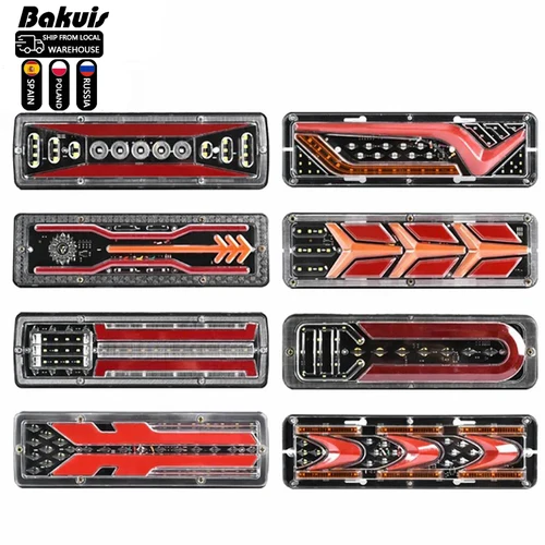 2 uds impermeable 12V remolque camión LED luz trasera barco RV caravana furgoneta flujo dirección freno marcha atrás tráfico niebla lámpara trasera