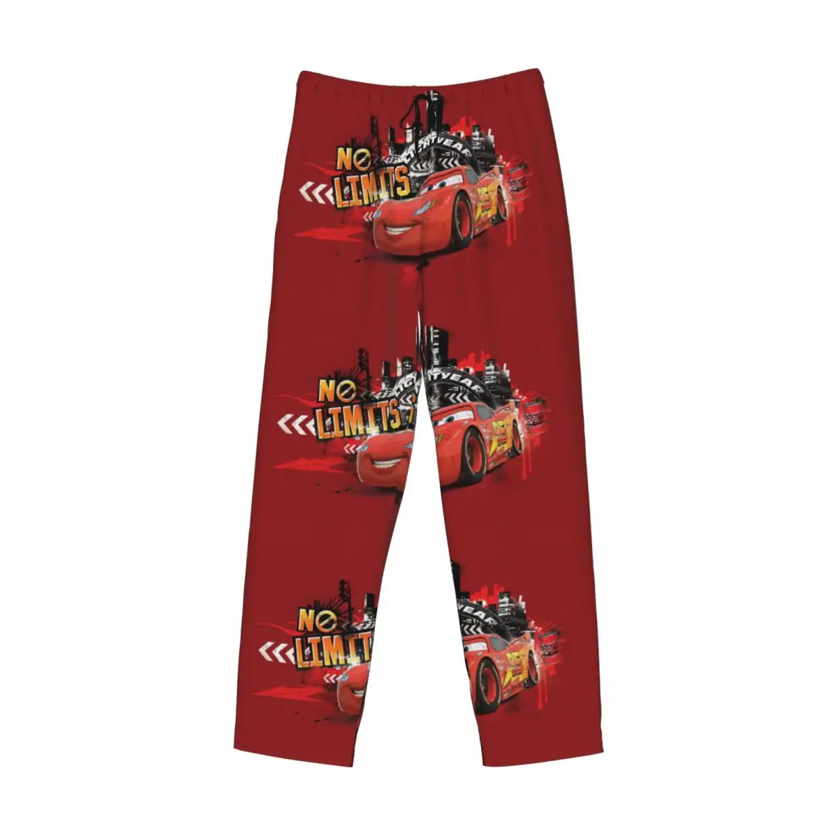 Pantalones de pijama McQueen con iluminación personalizada, ropa de dormir, cinturilla elástica para hombre, pantalones de salón para dormir con bolsillos