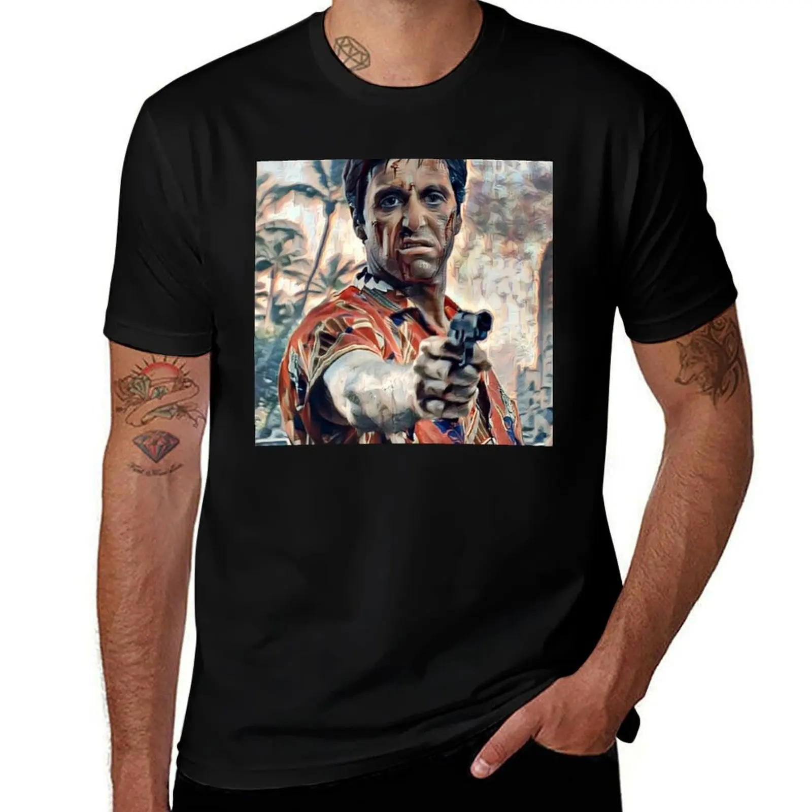 Scarface T-Shirt man graphic t shirt t shirts with prints man t shirt heavy cotton T-Shirt