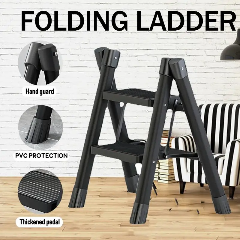 2/3 Step Folding Ladder Protable ladder Chair Household Kitchen A-Ladder Foldable Step Stool Carbon Steel Stairs ladder For Home