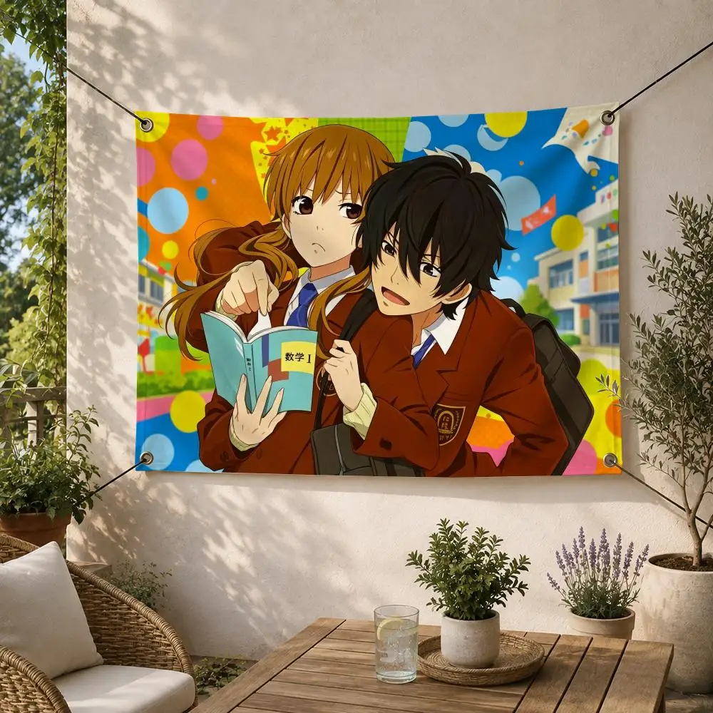 Anime Romance Art My Little Monster Flags Decorative Flag Banner for Outdoor Garden Yard Camping Party Home Wall Hanging Decor