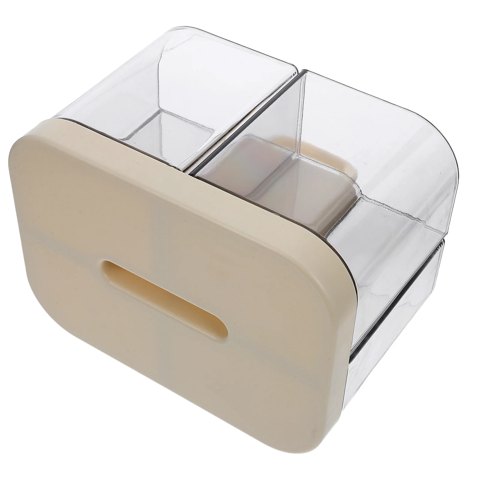 

Multifunctional Desktop Organizer Light Yellow Space-Saving Plastic Stationery Holder Compartments Pen Pencil Rack Office School