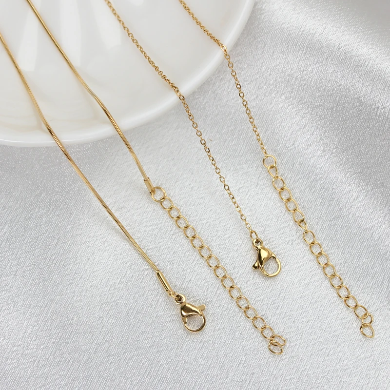 BOSHI Gold Color Chains Stainless Steel Snake Chains Necklace Twist Rope Fashion Jewelry For Women Long Chains Accessories