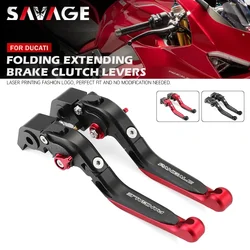 Folding Clutch Brake Lever For DUCATI Panigale V4 V2 899 959 1199/S/R 1299 Superleggera Motorcycle Adjustable Extendable Handles