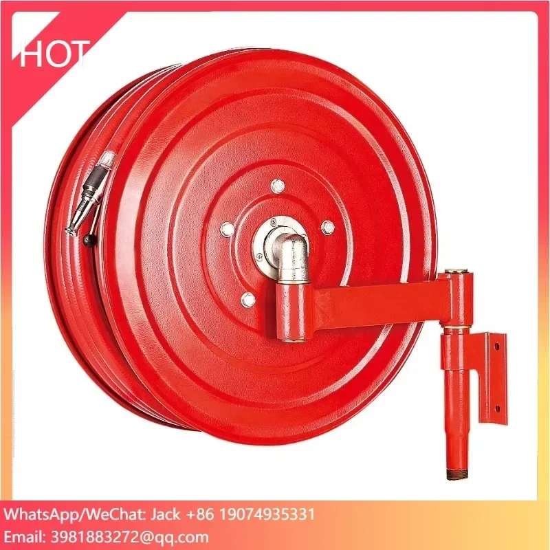 1 Inch Manual Swing Fire Hose Reel With 30M Rubber Hose