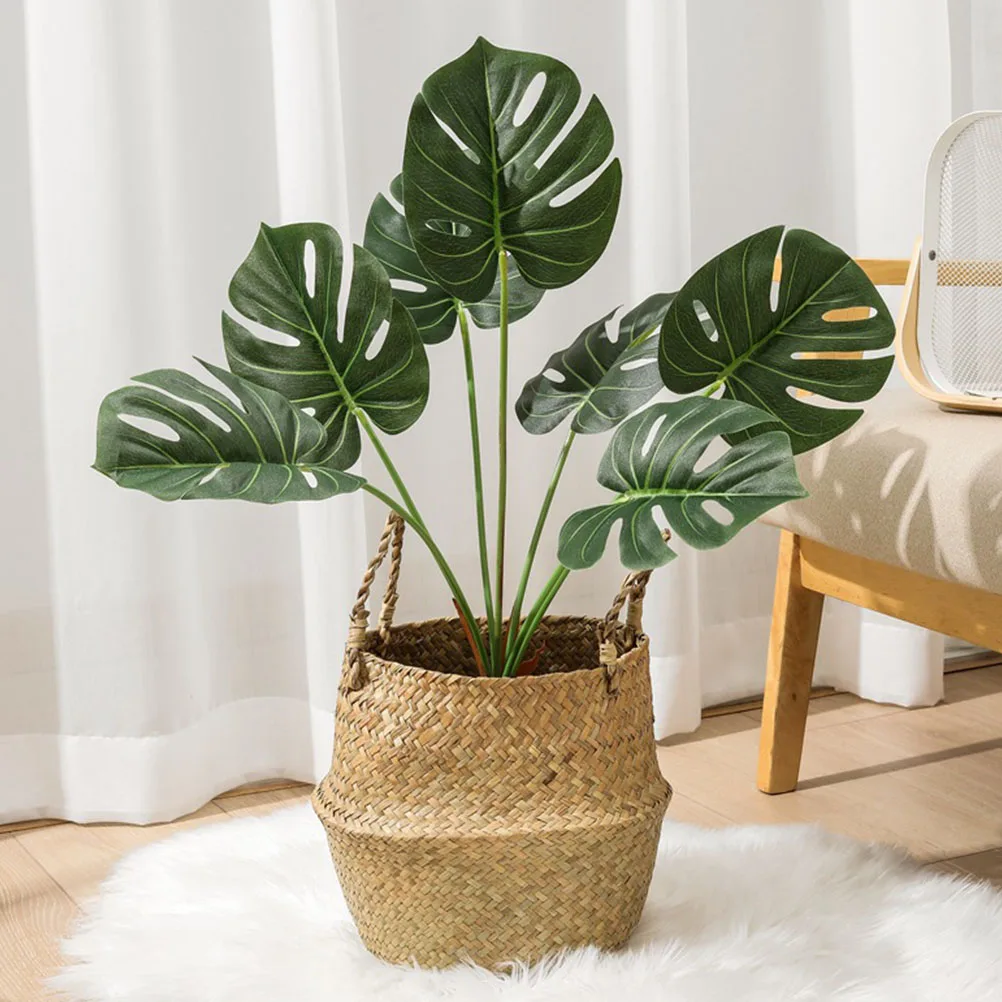 

1pc Lifelike Artificial Decorative Leaves Home Wedding Party Decoration Fake Plant Ornament For Restaurant