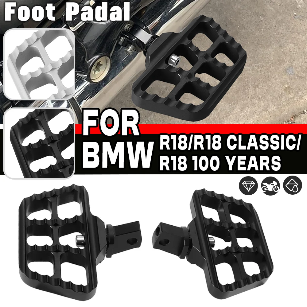 

Wide Footpegs For BMW R18 r18 R 18 100 Year R18 Classic Motorcycle Adjustable Rider Foot Peg Pedals Rests 1 Pair Front Footrest