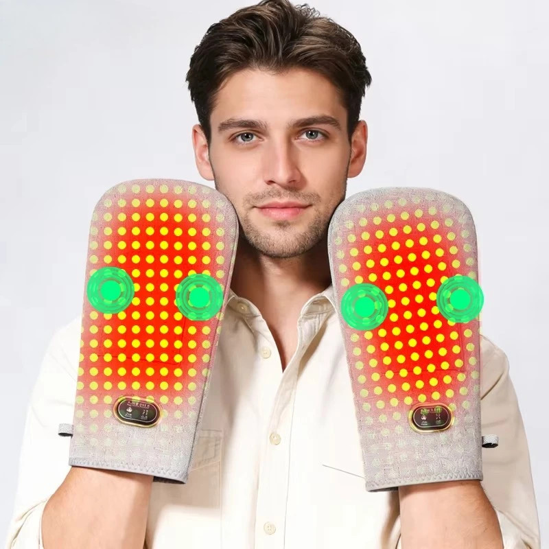 LED Red Light Hand Glove 660nm & 850nm 3 Gear Vibration Massage for Wrist Fingers Hand Beauty Anti-fatigue Muscle Relaxation