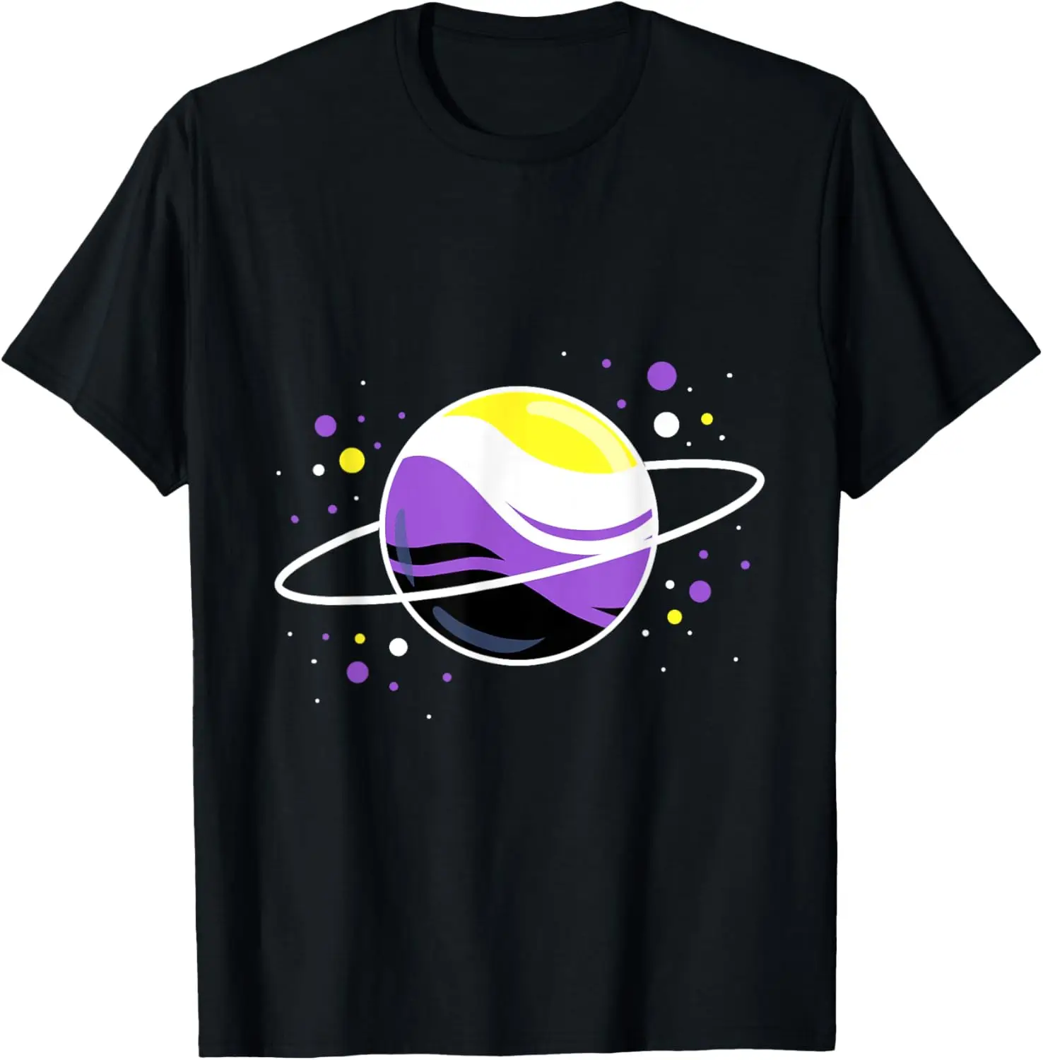 T-shirt de fierté non binaire, planète de l'espace extra-atmosphérique, non binaire