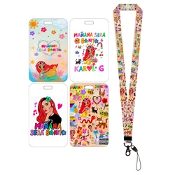 Latest Women ID Credit Card Holder Lanyard Ladies Badge Holders Worker Cellular Card Cover For School Students Necktie