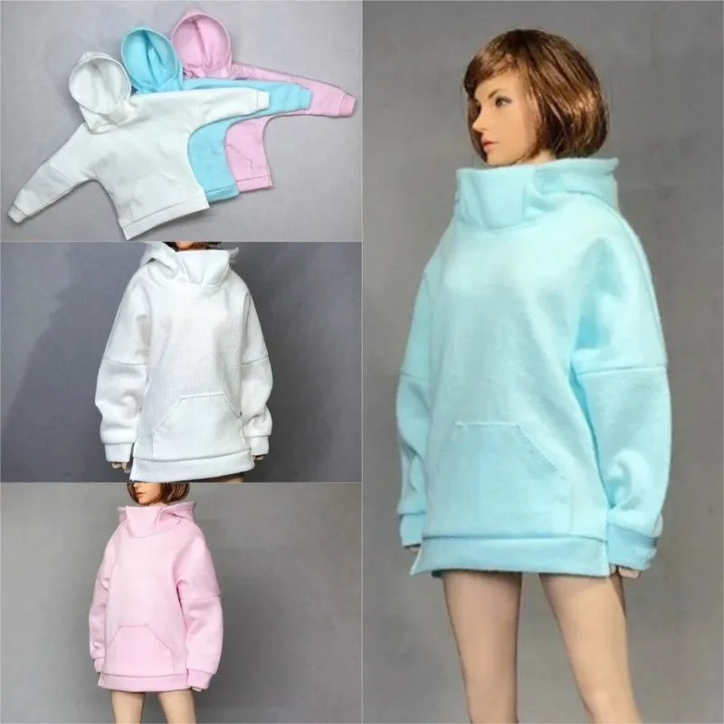 

Женская свободная толстовка с капюшоном в масштабе 1/6, повседневная куртка, модель одежды для 12 дюймов, фигурки солдат, аксессуары для куклы