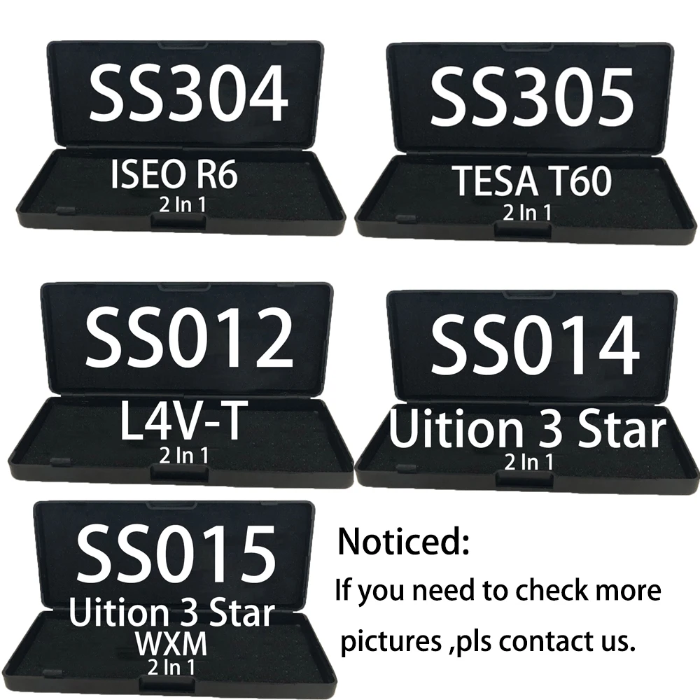 Инструменты для LISHI Style 2 в 1, SS304 SS305 SS012 SS014 SS015 для ISEO R6, TESA T60, L4V-T, стандартный слесарный инструмент с 3 звездами