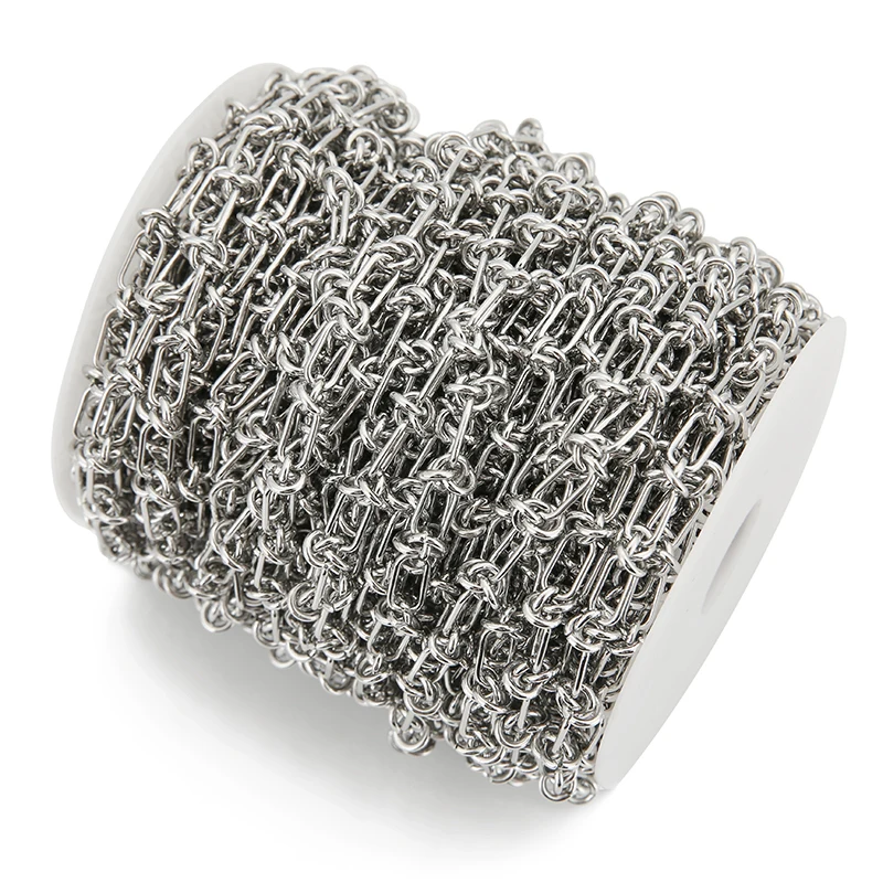 1 メートルのステンレス鋼の結び目ビッグチェーン手作り太い大きなチェーン DIY ジュエリーメイキングブレスレットネックレスジュエリーチェーン