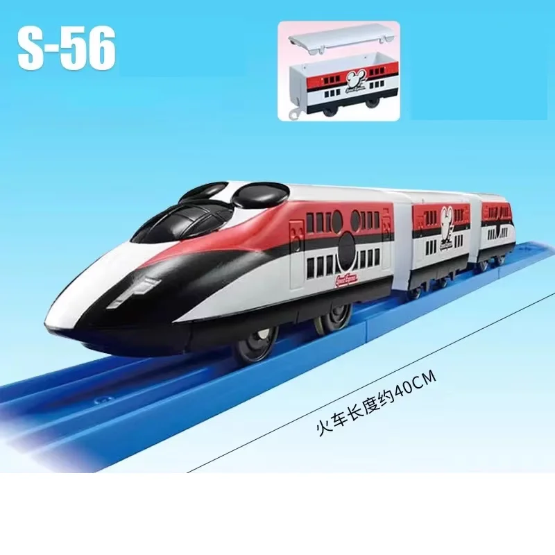 TAKARA TOMY Tomica Plarail S-56 MICKEY MOUSE SPEED EXPRESS Electric Train Model Kit Three Carriages Railway Car Toys