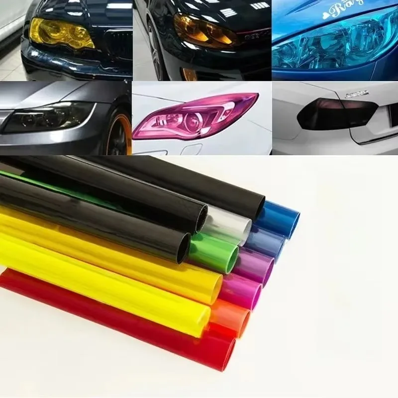 

Headlight Film Vinyl Self Adhesive Sticker 30x60cm For Car Smoke Fog Light HeadLight Taillight Colored Wrap Films Car
