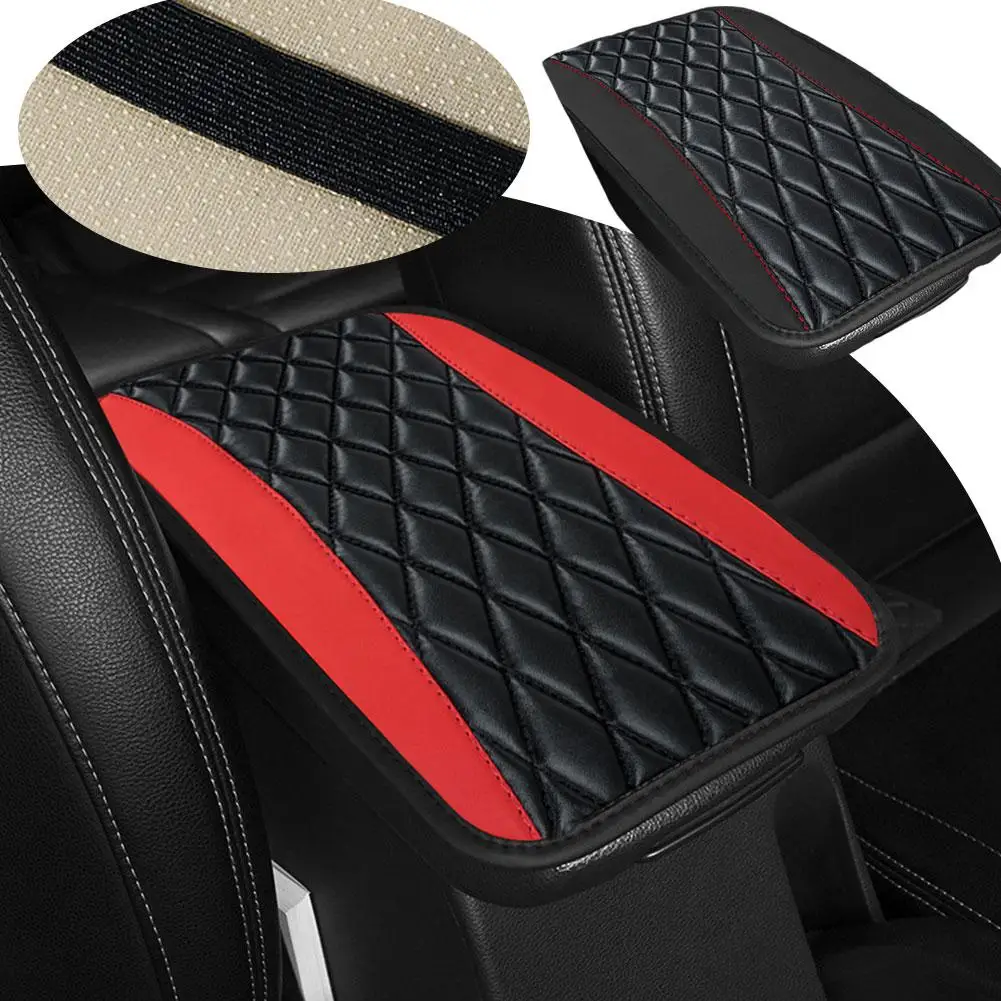 1pc Car Armrest Cover Mat Universal PU Leather Car Decor Pad Armrest Central Non Interior Slip Accessories Box Mat Universa U5B4