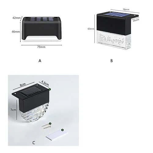 Beadsnice Light พลังงานแสงอาทิตย์ทางเดิน Corridor Step Light ราว Light ไฟรั้ว Yard ตกแต่ง Led ไฟนำร่อง