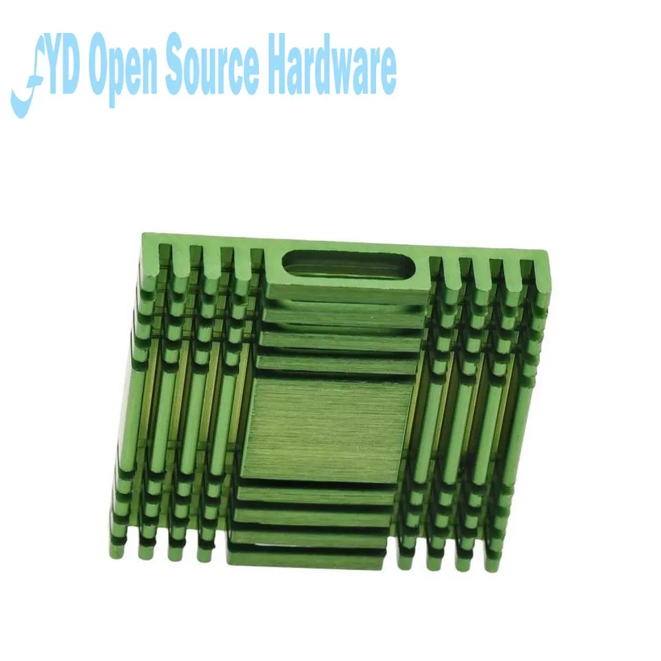 5PCS 37X37X6MM Super Heat Conduction Radiator,oxide Green Pure Aluminum Heat Sink  37*37*6MM