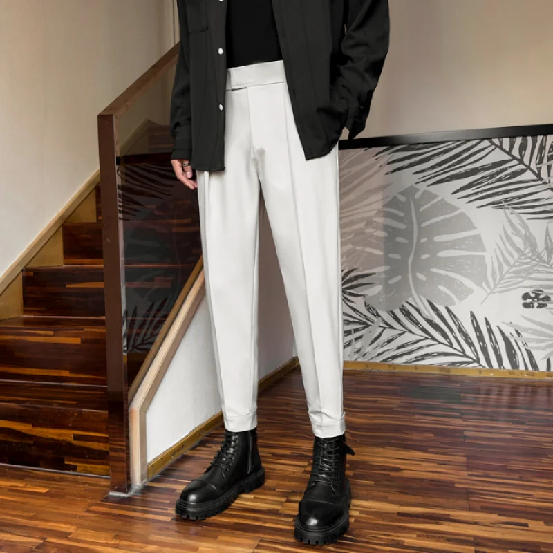 Pantalon Velcro pour Homme, Tendance à la Mode, Polyvalent, Business, Décontracté, Été, 2024