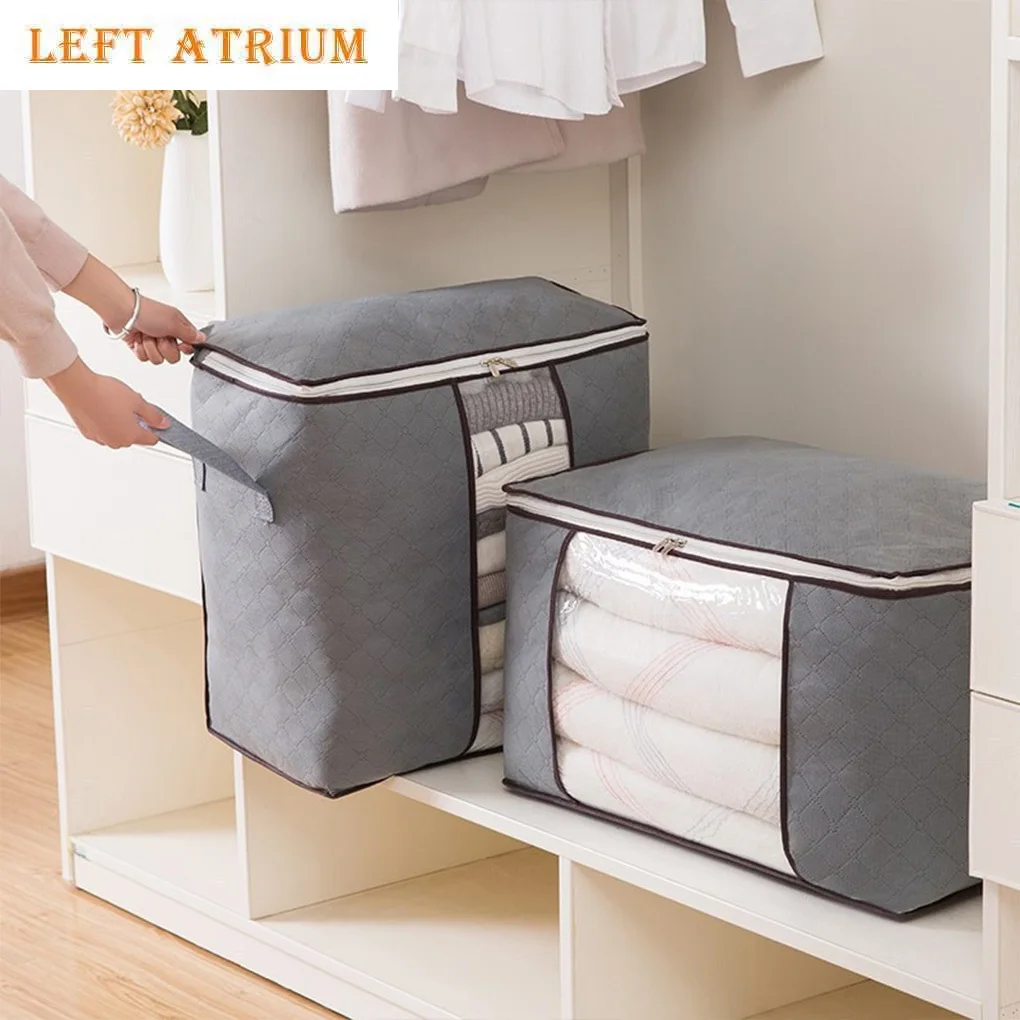 حقيبة تخزين ملابس ذات سعة كبيرة، أكياس تخزين بطانية قابلة للطي، حاويات تخزين لتنظيم خزانة غرفة النوم