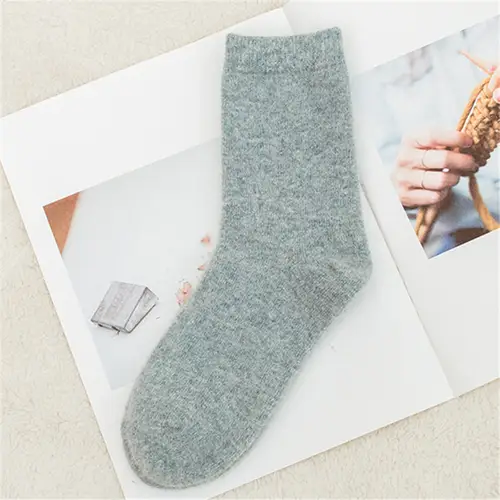 Sock Leisure Ankle Crew Fuzzy Autumn Winter Rabbit Fur Women mid-calf Thickened Warm Soft Wool Socks 8W96 - Image 20