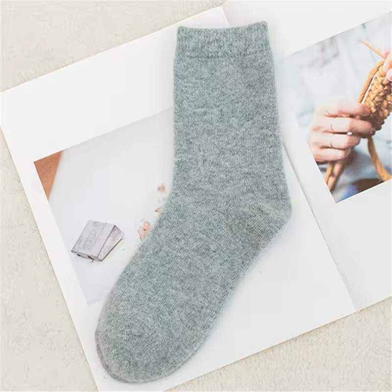 Sock Leisure Ankle Crew Fuzzy Autumn Winter Rabbit Fur Women mid-calf Thickened Warm Soft Wool Socks 8W96 - Image 20