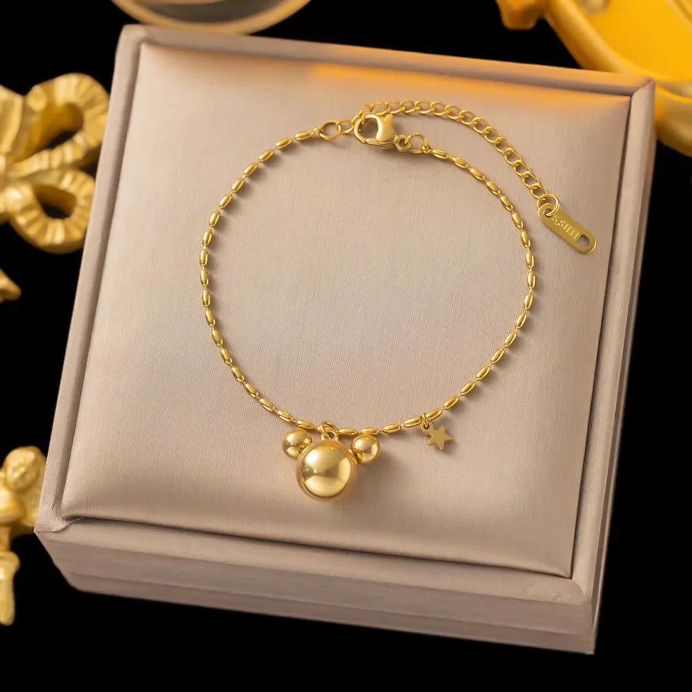 أزياء الكرتون ميكي ماوس رئيس قلادة قلادة أساور للنساء فتاة مجوهرات اكسسوارات هدايا لعيد الحب