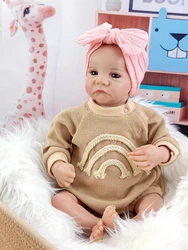 18Inch 46cm Boy Full Body Soft Silicone Vinyl Dolls Painted Newborn Baby Doll Toys For Kid's Christmas Gift Muñecas Reborn