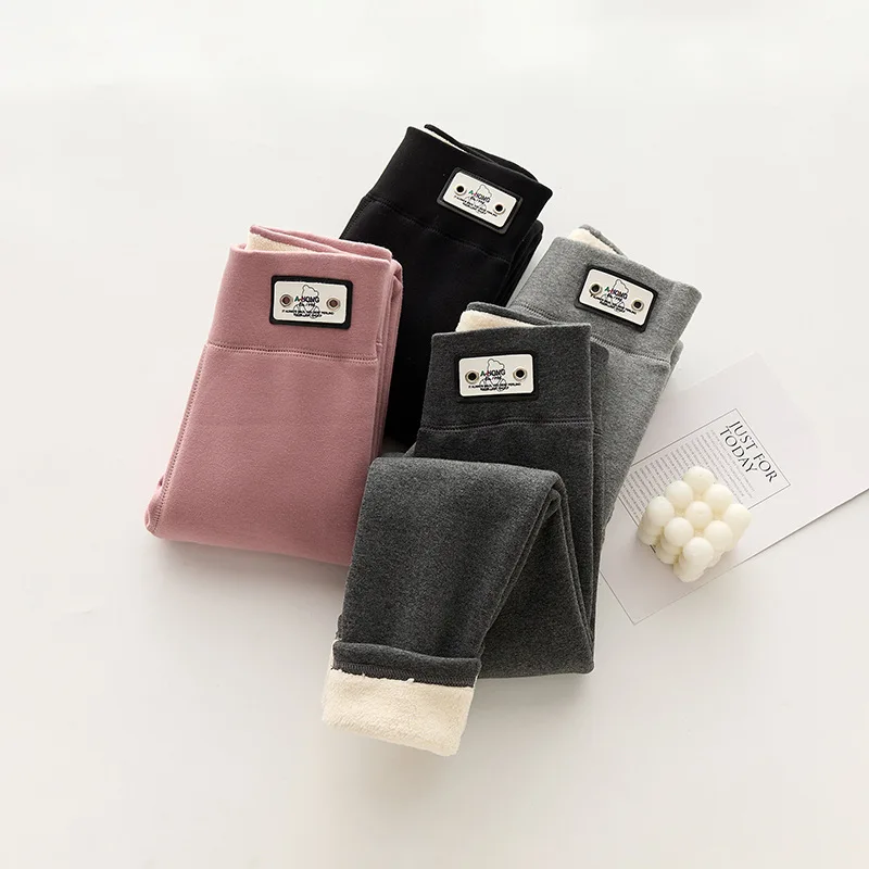 Leggings caldi spessi foderati in pile per ragazze Collant termici invernali per bambini Jeggings elasticizzati super morbidi Pantaloni da neve per bambini grandi