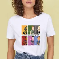 SIX The Musical Queens Letter Hip Hop Print T Shirt Casual O-neck T Shirt for Women Short Sleeve Fashion Female Top