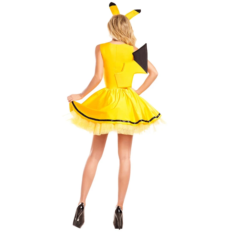 Pokemon Role Play Clothing Anime Pikachu Girl Halloween Clothing Prom Party Performance Stage Performance Clothing Game Uniform