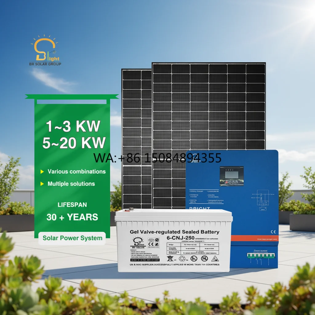 SOLAR 2kw 5kw MPPT Pure Sine Wave Lithium Battery Solar Inverter System Kit Off-Grid Home Use
