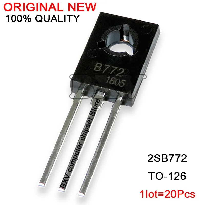 20PCS B772 TO126 2SB772 TO-126 3A/40V 772 New And Original IC Chipset