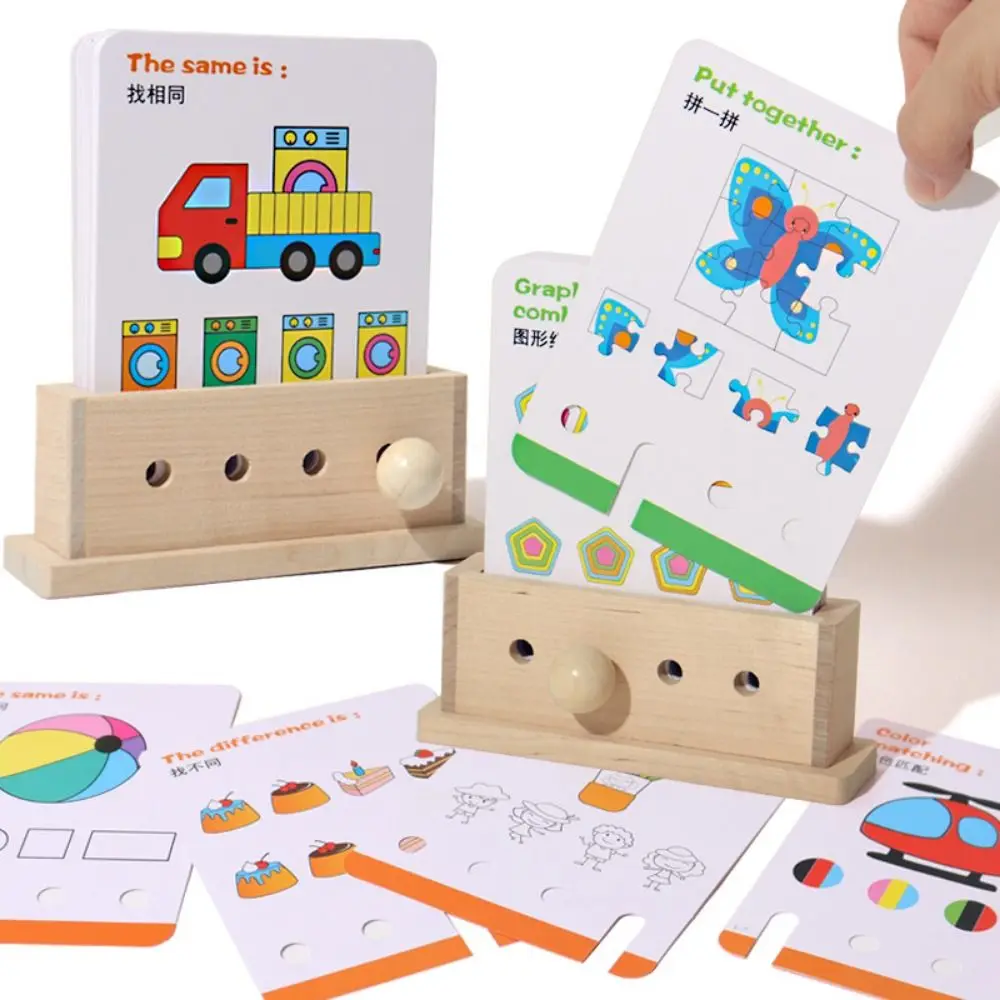 Montessori English Logic Key Puzzle Game Early Educational 3D Logic Key Thinking Training Matching Game Intelligence