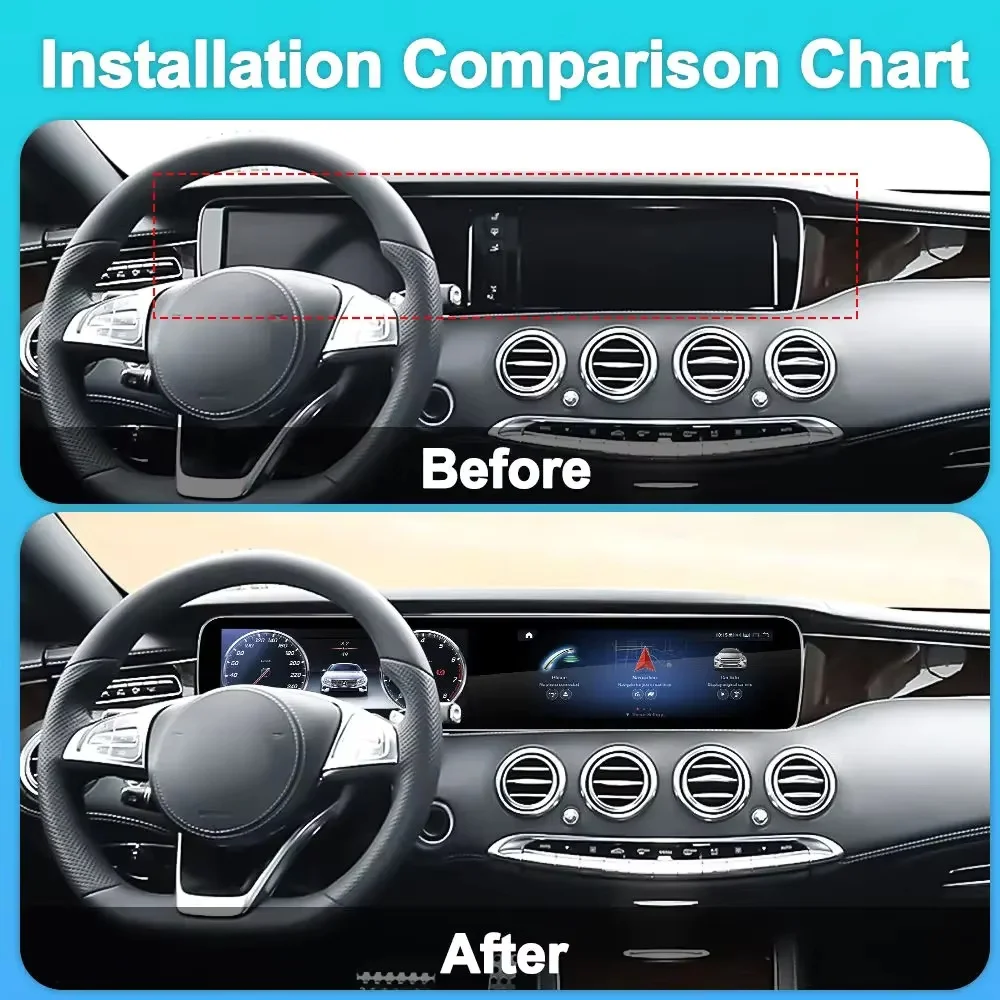 H  Android Touch Screen Qualcomm Player for Mercedes-Benz S Class W222 2014-2017 Multimedia Radio Wireless Carplay Autoradio