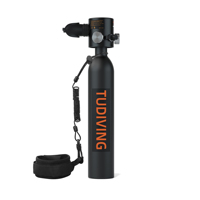 TUDIVING-0.5L Scuba Diving Tank,Reusable Portable Mini Oxygen Tank,Support 5-10 Minutes Underwater Breathing Diving Equipment