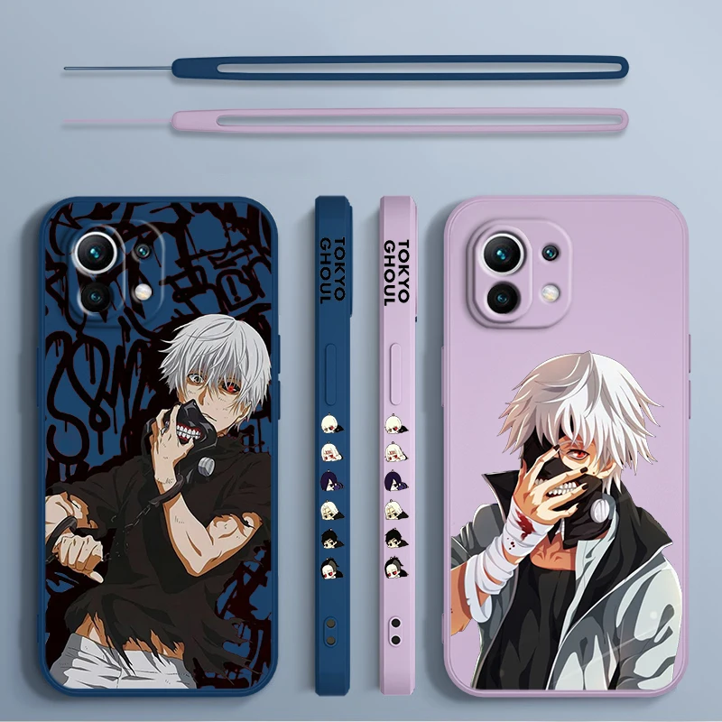 Tokyo Ghoul Kaneki Ken Phone Case For Xiaomi 14 13 12 11 10 T Pro Ultra Lite 5G Liquid Left Rope 5G Soft Cover