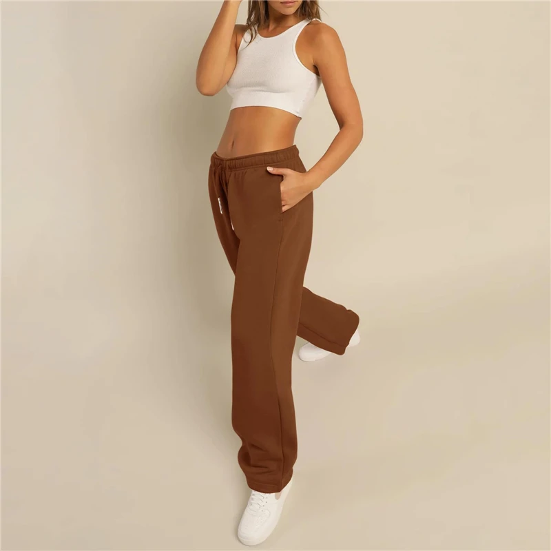 Graue Jogging hose für Frauen Sport hose mit hoher Taille Mode lässige Baggy Pants weibliche Jogger Streetwear Harajuku Hose