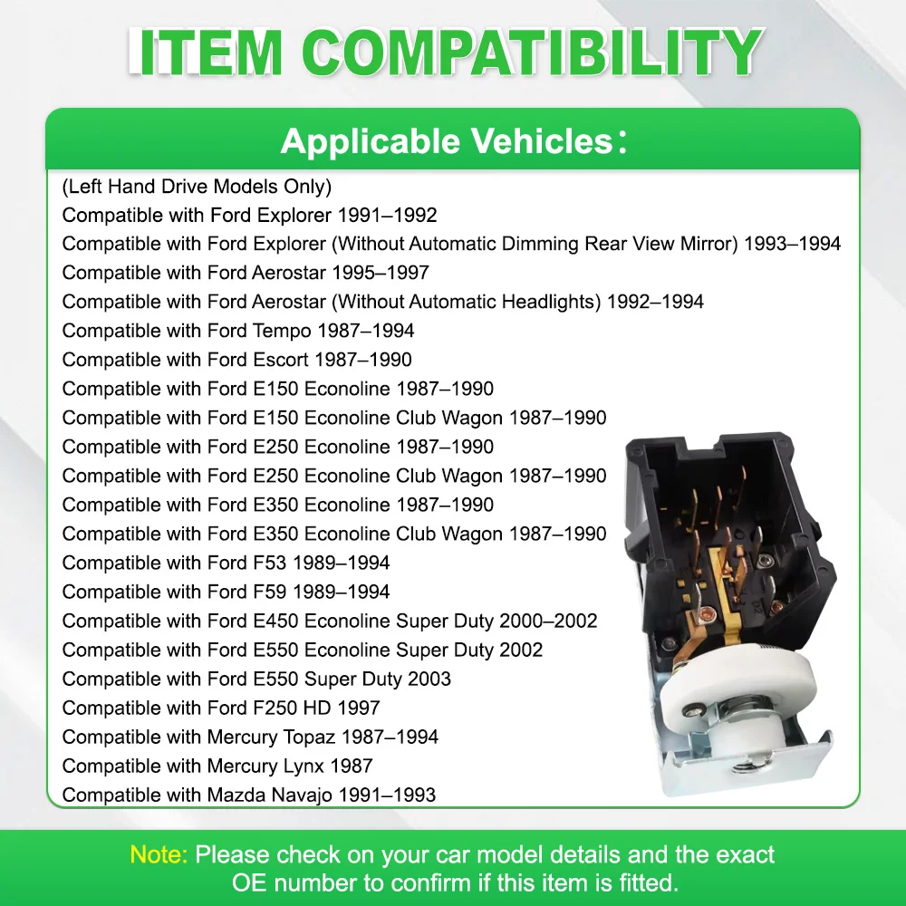 9 دبابيس المصباح التبديل لفورد F-150 F-250 F-350 الحارس برونكو اكسبلورر Aerostar E150 E250 E350 E450 E550 E7TZ-11654A #5