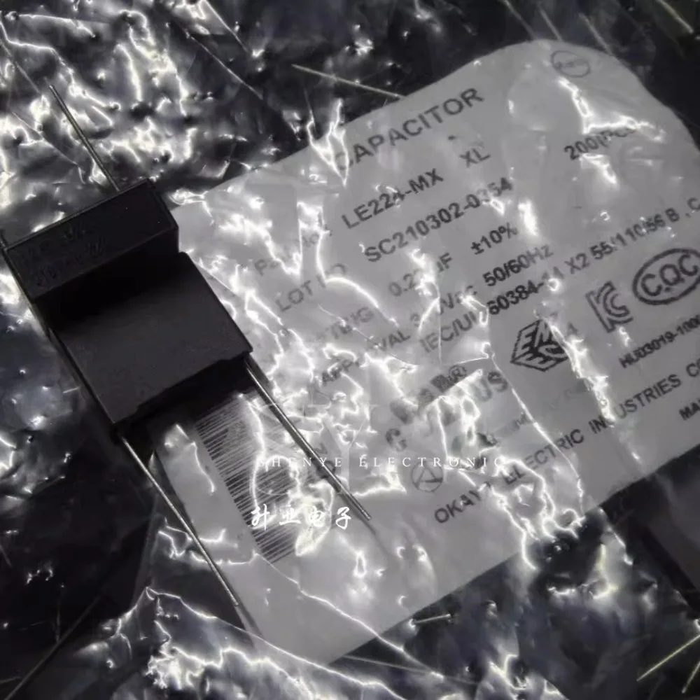 

10pcs/lot 0.22uf/310vAC 220nf u22 224 Brand New 15mm Film Capacitor LE224MX
