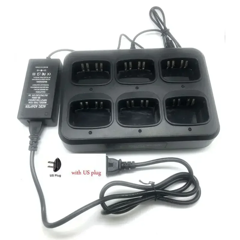 Multiple 6-Way Rapid Charger For Motorola GP328 GP338 GP360 GP640 PR860 HT750 HT1250 PRO5150 PRO5350 PTX760 HT750 MTX850 Radio