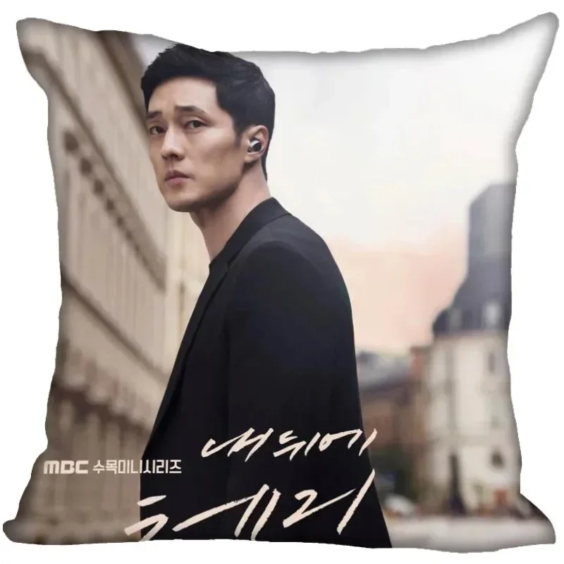 New So Ji Sub KPOP Boy Pillow Cover Bedroom Home Decorative Pillowcase Square Zipper Pillow Cases Satin Soft No Fade 0824