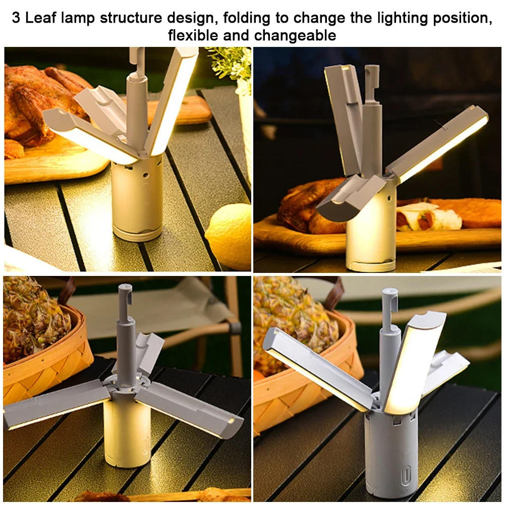 Outdoor Folding Camping Light Tent Atmosphere Light Camping Horse Light Handheld Hanging Light Dormitory Student Lighting