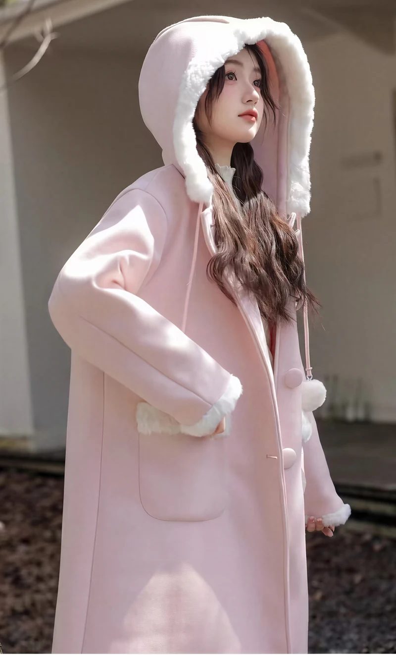 

Шерстяные пальто, женское шерстяное пальто, элегантное женское зимнее фланелевое укороченное пальто на пуговицах с боковой застежкой-стойкой, городской толстый воротник