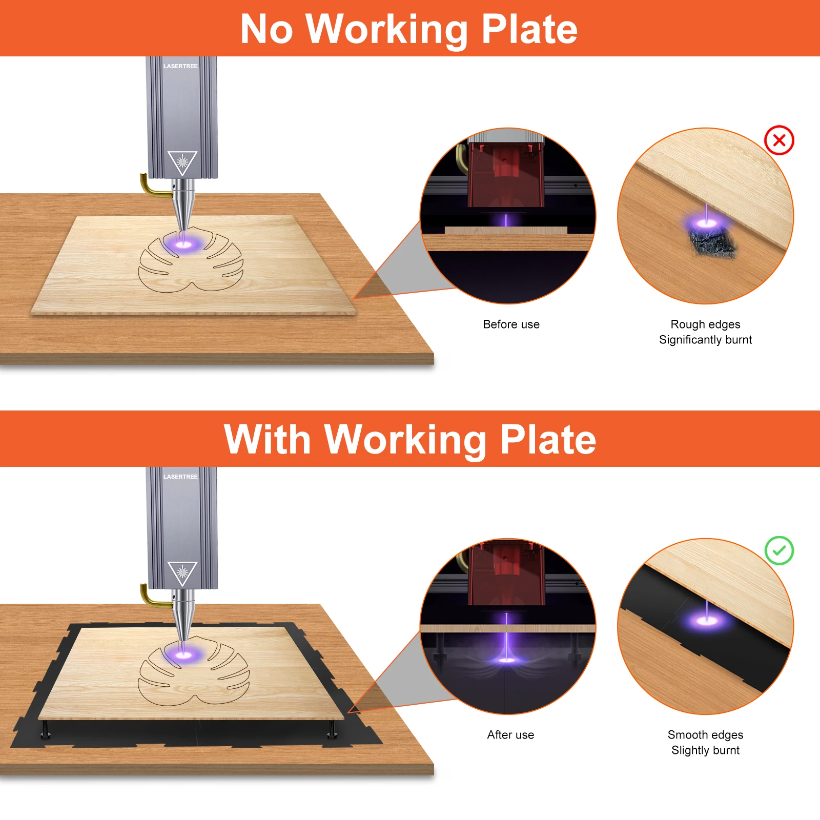 Laser Tree Working Plate Laser- Equipment Work Bed Honeycomb Working Table 500*480mm Laser engraving machine DIY Accessories