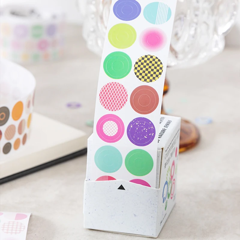 Mr.paper Dot Sticker Tape Four Seasons Natural Color Tape Handbook Decoration Mobile Computer Art Decoration