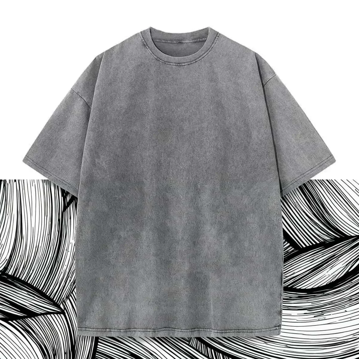 Summer Cotton Washed T-shirt for Women Men Loose O-Neck Oversized Tee Korean Y2k Female Clothes Casual Vintage Short Sleeve Tops