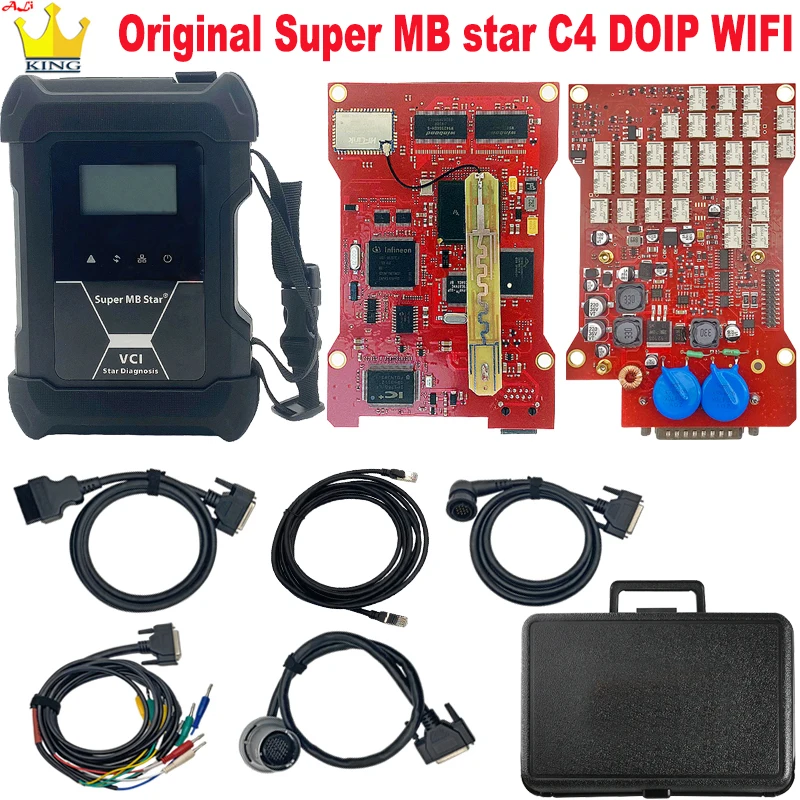 

Super mb star c4 star DOIP WIFI мультиплексор оригинальный полный чип infineon FT реле odb2 сканер MB Star sd подключение диагностический инструмент