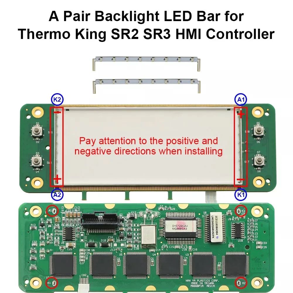 

2PCS Backlight LED Bar for Thermo King Smart Reefer SR3 SR2 HMI Controller